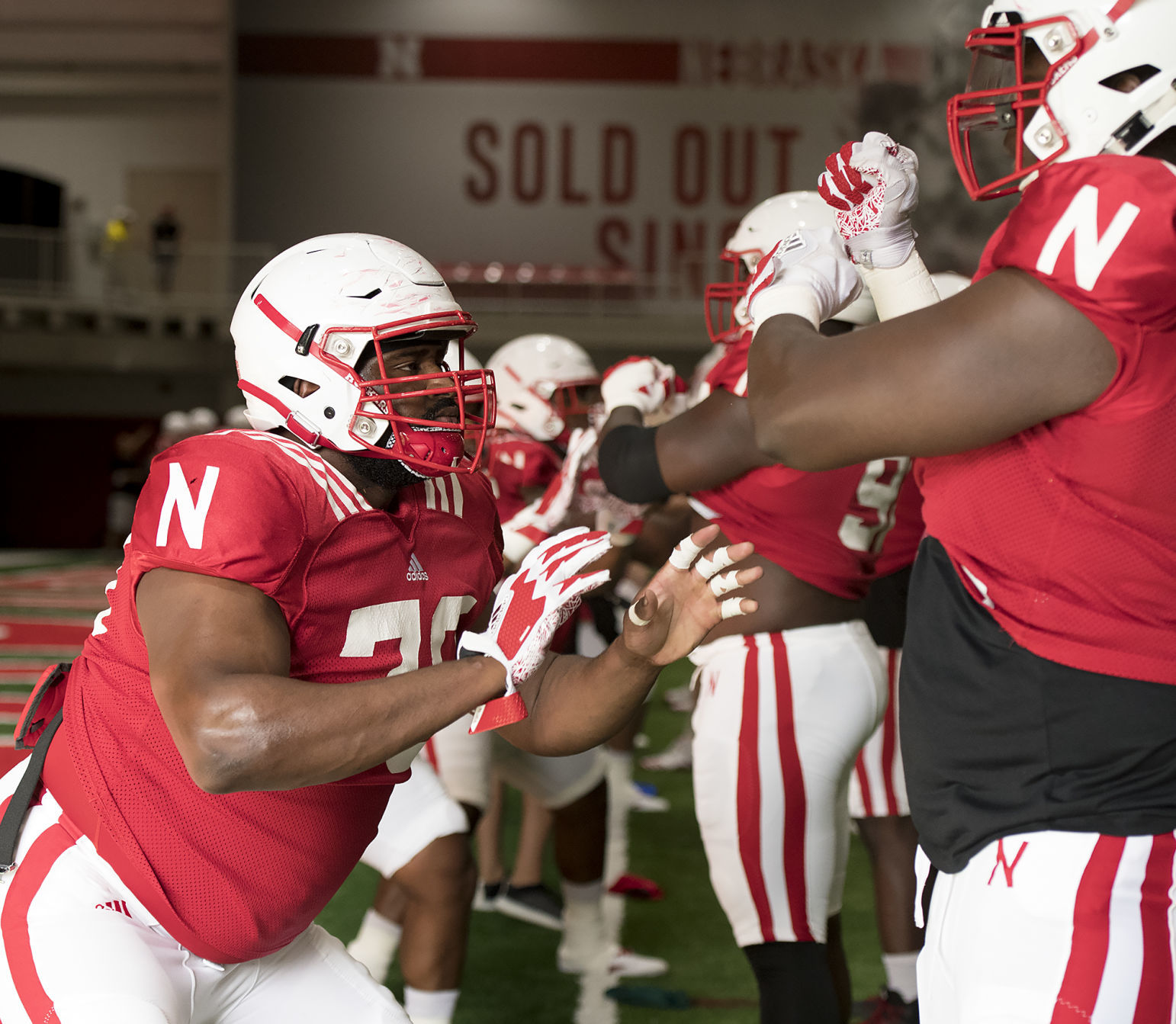 NU football practice, 8.7